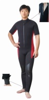 Men's semi-dry suit with unfinished cuffs